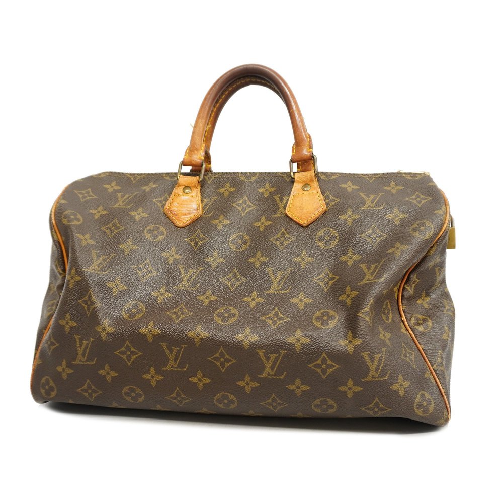 Louis Vuitton Brown Monogram Canvas Speedy 35 Top-Handle Bag